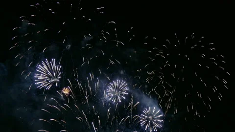 4K clip Beautiful Firework display Stock Footage 145261284
