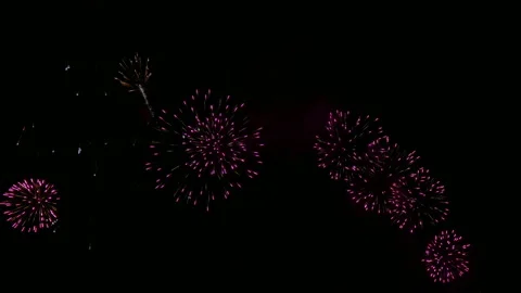 4K clip Beautiful Firework display Stock Footage 146627036