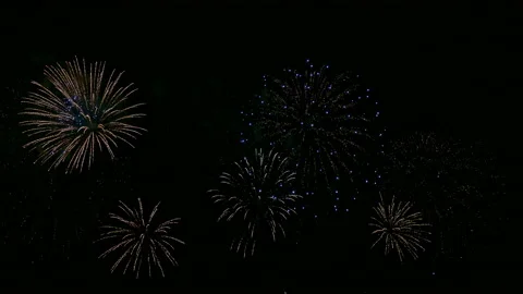 4K clip Beautiful Firework display Stock Footage 148060638