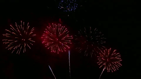 4K clip Beautiful Firework display Stock Footage 148060778