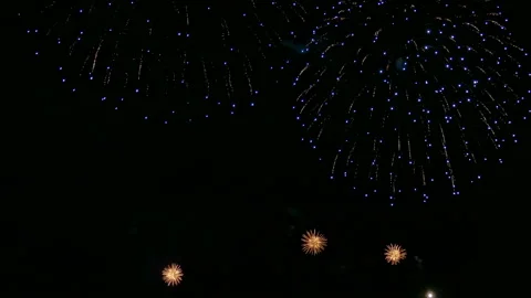 4K clip Beautiful Firework display Stock Footage 148307687