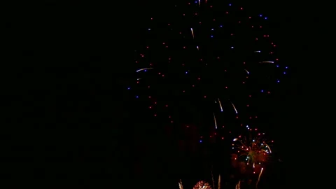 4K clip Beautiful Firework display Stock Footage 152875271
