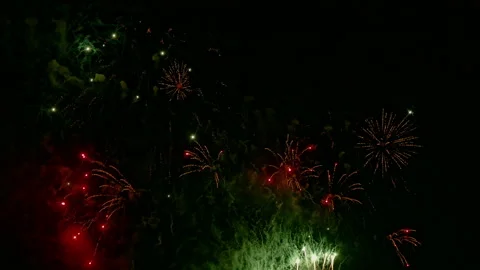 4K clip Beautiful Firework display Stock Footage 155778608