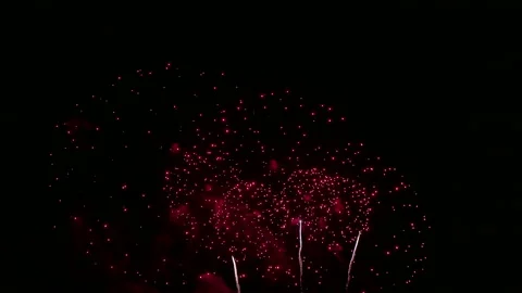 4K clip Beautiful Firework display Video stock 157034475