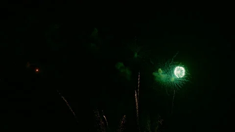 4K clip Beautiful Firework display Stock Footage 157034585