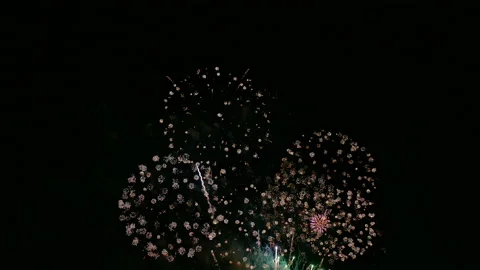 4K clip Beautiful Firework display Stock Footage 159656248