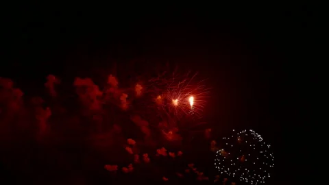 4K clip Beautiful Firework display Stock Footage 161235577