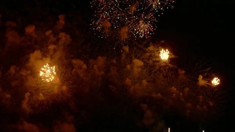 4K clip Beautiful Firework display Stock Footage 161236463