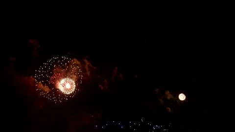 4K clip Beautiful Firework display Video stock 164576339