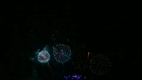 4K clip Beautiful Firework display Stock Footage 166777248