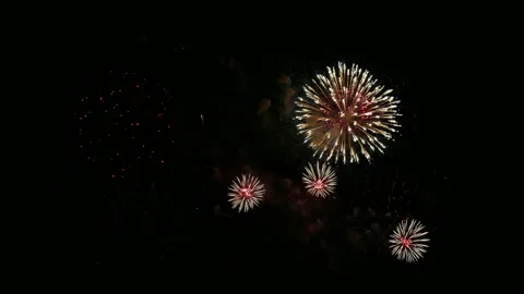 4K clip Beautiful Firework display Stock Footage 168164091