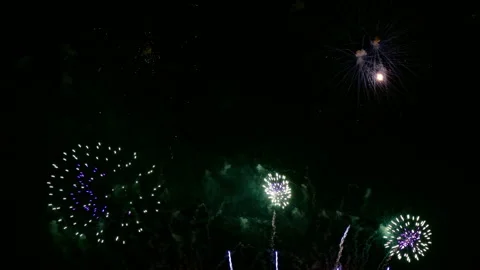 4K clip Beautiful Firework display Stock Footage 168552160