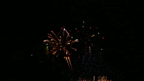 4K clip Beautiful Firework display Stock Footage 175755578
