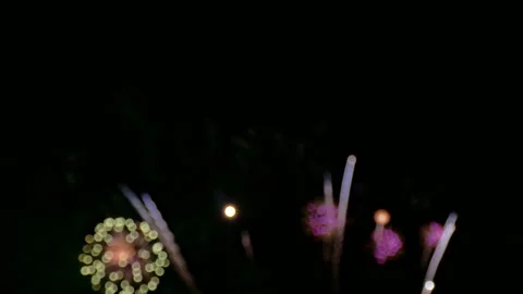 4K clip Beautiful Firework display Stock Footage 194365267