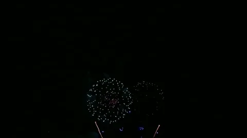 4K clip Beautiful Firework display Video stock 194365772