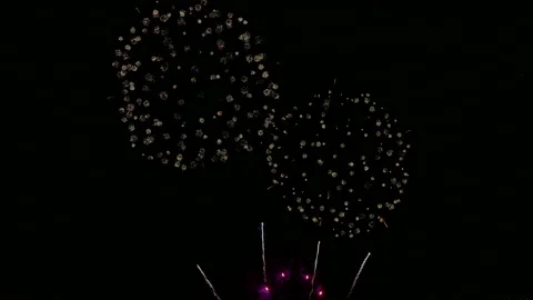 4K clip Beautiful Firework display Stock Footage 196808125