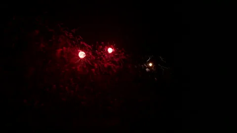 4K clip Beautiful Firework display Stock Footage 205288355