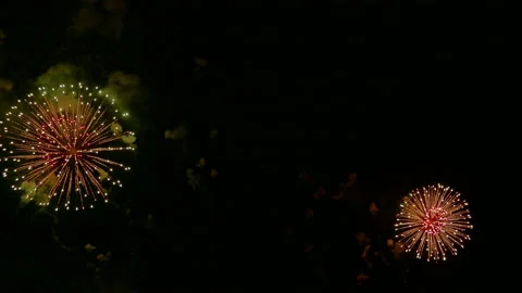 4K clip Beautiful Firework display Stock Footage 220704180