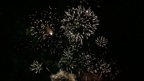 4K clip Beautiful Firework display Stock-Footage 243633433