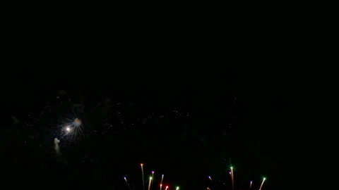4K clip Beautiful Firework display Video stock 250740866