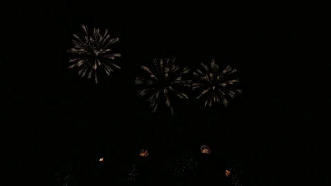 4K clip Beautiful Firework display Stock Footage 258726332