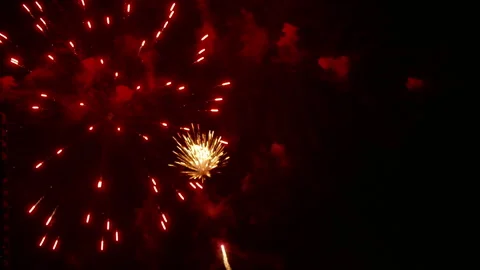 4K clip Beautiful Firework display Stock-Footage 343812483