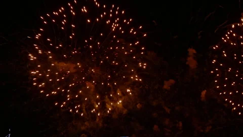 4K clip Beautiful Firework display Stock Footage 346799534