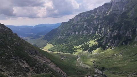 4k clip with Bucegi Mountains Видео 247958202