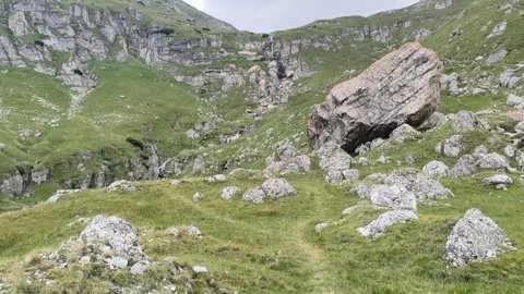 4k clip with Bucegi Mountains Видео 247958213