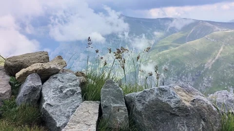 4k clip with Bucegi Mountains Видео 247958275