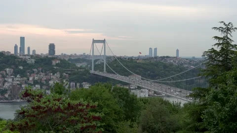 4K clip of Second Bosphorus Bridge, Istanbul, Turkey Stock Footage 135496964