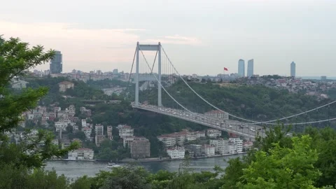 4K clip of Second Bosphorus Bridge, Istanbul, Turkey Stock Footage 135832036