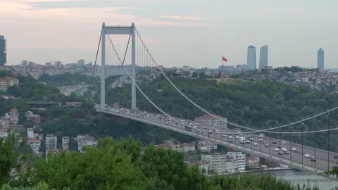 4K clip of Second Bosphorus Bridge, Istanbul, Turkey Stock Footage 135832262