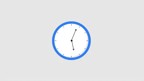 4k Clock Animation Video - Transparent Stock Footage 337385960