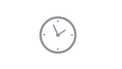4k clock on white background Stock Footage 148590552
