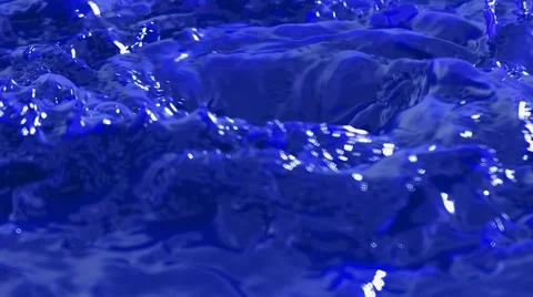 4K Close up of blue paint or toxic liquid splashing animated loop. Stock Footage 41871648