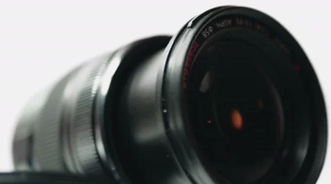 4k - Close up camera lens roating Video stock 58883114