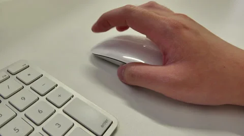 4k close-up click on wireless mouse. Stock-Footage 62852856