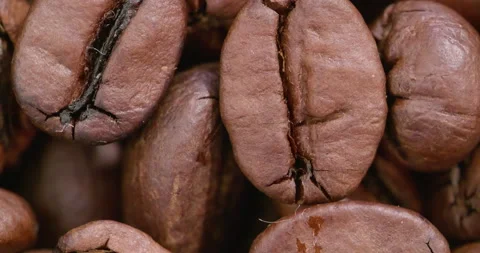 4K - Close-up coffee beans. loopable video Stock Footage 141469090