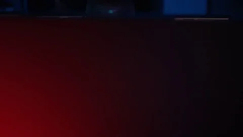 4K Close up computer hacker trying to break a code on computer system Stock Footage 73380844