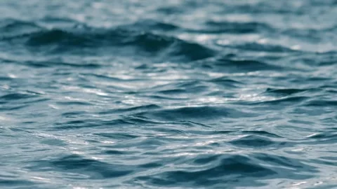 4K Close-up of Deep Blue and Turquoise Ocean Waves with Orbital Motion Video stock 328536304