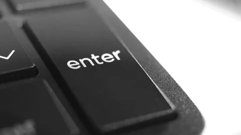 4K close-up of an Enter key on a computer keyboard Stock Footage 325366006