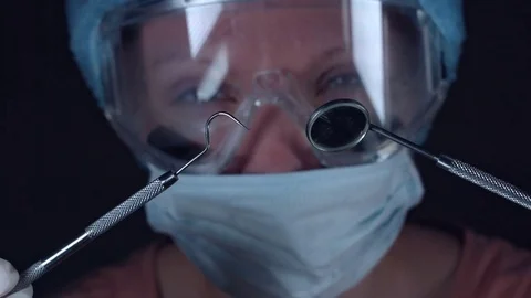 4K Close-Up Lab Dentist with Tools Video stock 73059357