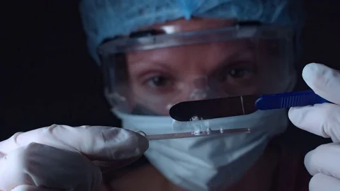 4K Close-Up Lab Scientist Examining Cocaine Drugs Video stock 73056550