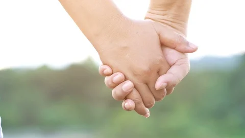 4k close - up, Middle aged couple clasping each other Stock Footage 96432641