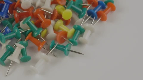 4k-Close Up Paper Pins rotating Stock-Footage 123089946