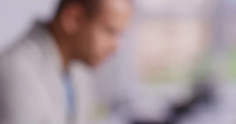 4K Close up portrait serious man at home deep in thought Stock Footage 71903562