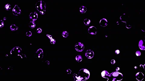 4k Close-UP Purple Water Drop on Black Background Animation Seamless Loop. Stock Footage 60090896