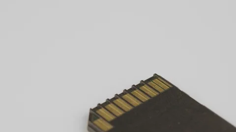 4K - Close-Up Rotation Of SD Card Stock Footage 123090106