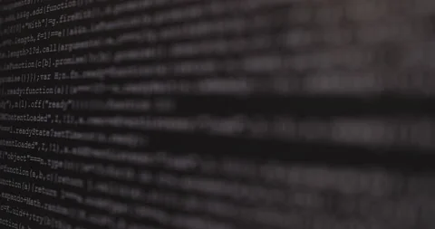 4K Close up shift focus shot programming tag coding on PC Monitor. Background 動画素材 153954103